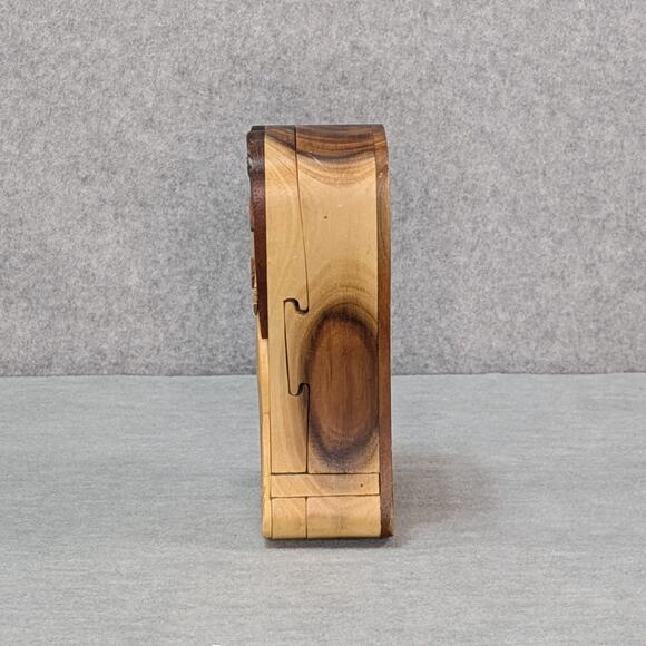 Carver Dan's Handmade Wood Angel Puzzle Jewelry Trinket Box Made in Vietnam - Picture 3 of 13